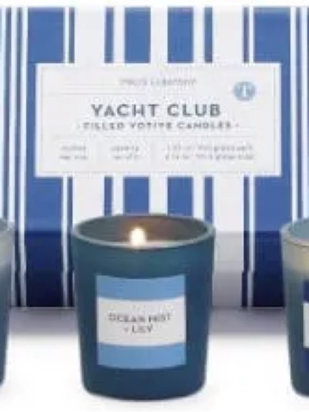 Two's Company Yacht Club Votive Scented Candles Set of 5 Gift Box